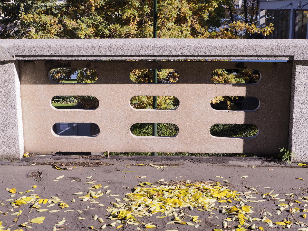 Concrete Sidewalk Rail over River
