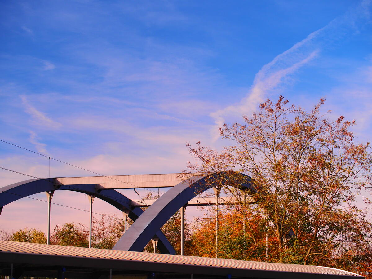 Sky over Tall Bridge in Tábor