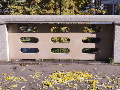 Concrete Sidewalk Rail over River